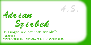 adrian szirbek business card